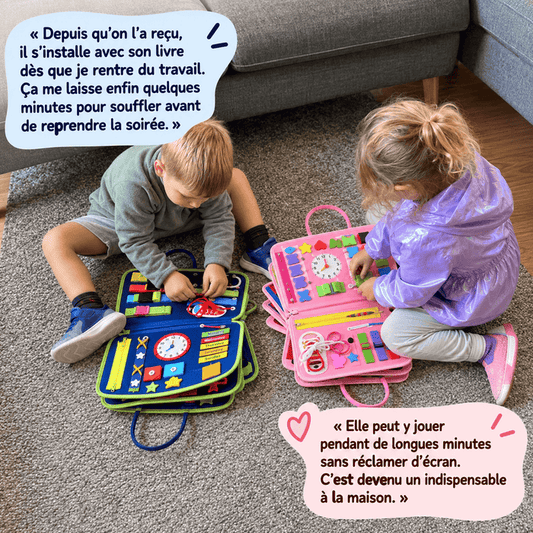 Ordena Busy — Libro Attività Montessori Senza Schermo